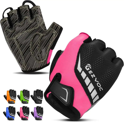 GEZVOC Half Finger Cycling Gloves – Shock-Absorbing Breathable MTB & Road Bike GlovesEvolveRide