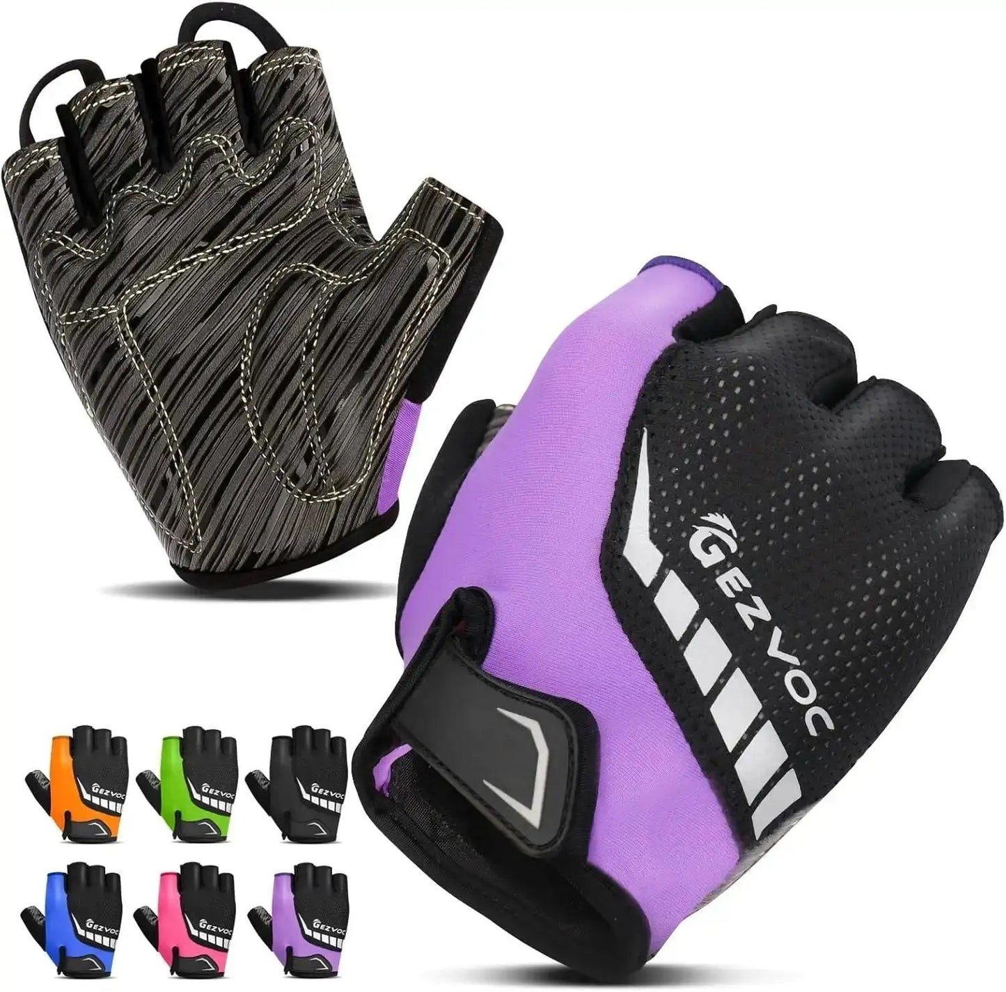 GEZVOC Half Finger Cycling Gloves – Shock-Absorbing Breathable MTB & Road Bike GlovesEvolveRide