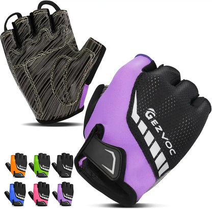 GEZVOC Half Finger Cycling Gloves – Shock-Absorbing Breathable MTB & Road Bike GlovesEvolveRide
