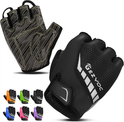 GEZVOC Half Finger Cycling Gloves – Shock-Absorbing Breathable MTB & Road Bike GlovesEvolveRide