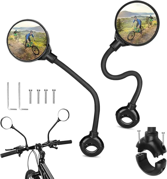 HD Handlebar Bike Rearview Mirrors – 360° Rotatable (2 Pcs Set)EvolveRide