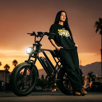 Cycrown CycHunter S long-range moped e-bike front view