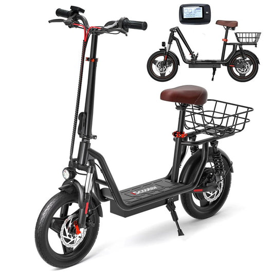 iScooter i14 800W Electric Scooter with Seat & Basket for AdultsElectric ScooterEvolveRide