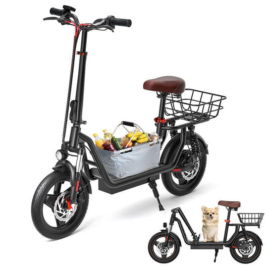 iScooter i14 800W Electric Scooter with Seat & Basket for AdultsElectric ScooterEvolveRide