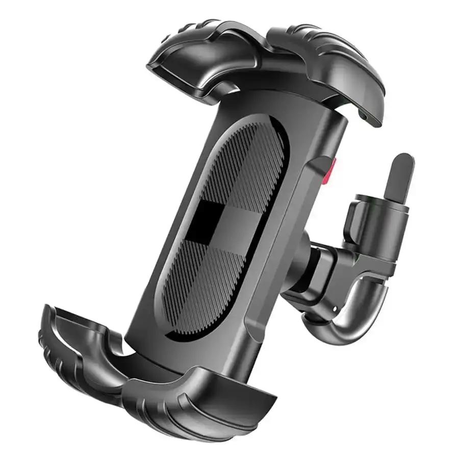 MB4 handlebar phone holder with anti-shake silicone grip, black