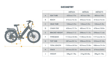 EUNORAU META 24-ST 2.0 Electric Bike – 500W Step-Thru City Commuter eBike