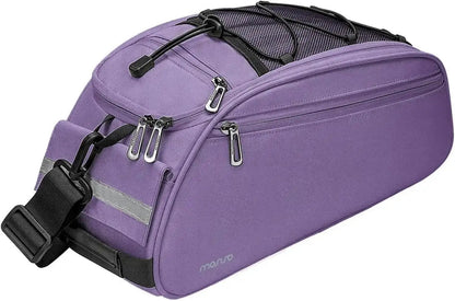 MOSISO Waterproof Bike Rack Bag – 12L Rear Seat Trunk Pannier with Shoulder StrapEvolveRide