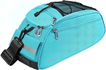 MOSISO Waterproof Bike Rack Bag – 12L Rear Seat Trunk Pannier with Shoulder StrapEvolveRide