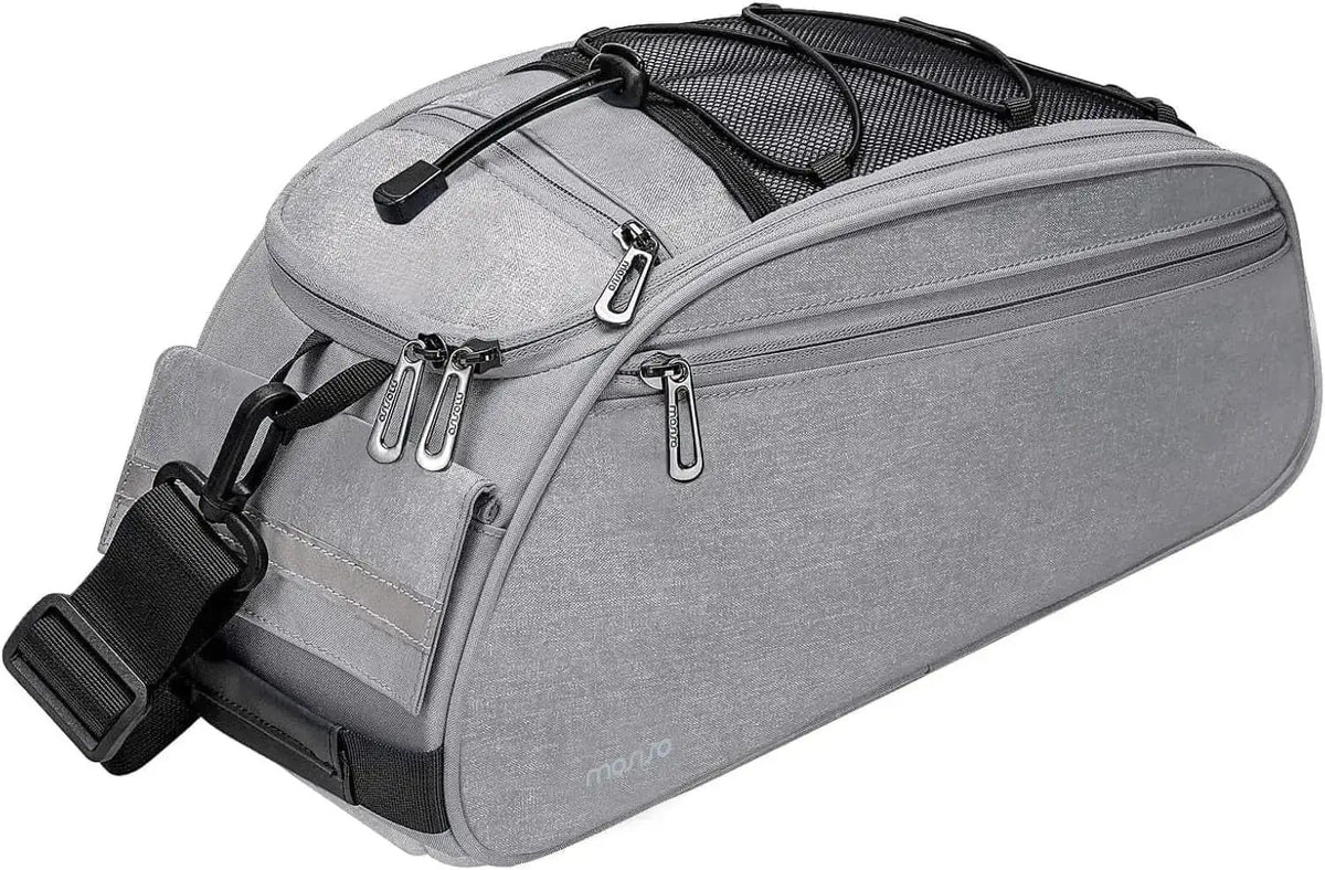 MOSISO Waterproof Bike Rack Bag – 12L Rear Seat Trunk Pannier with Shoulder StrapEvolveRide