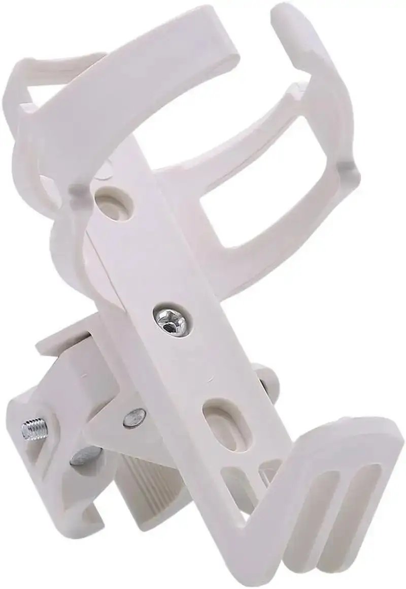 PVC bike water bottle holder, white, quick-release handlebar cage