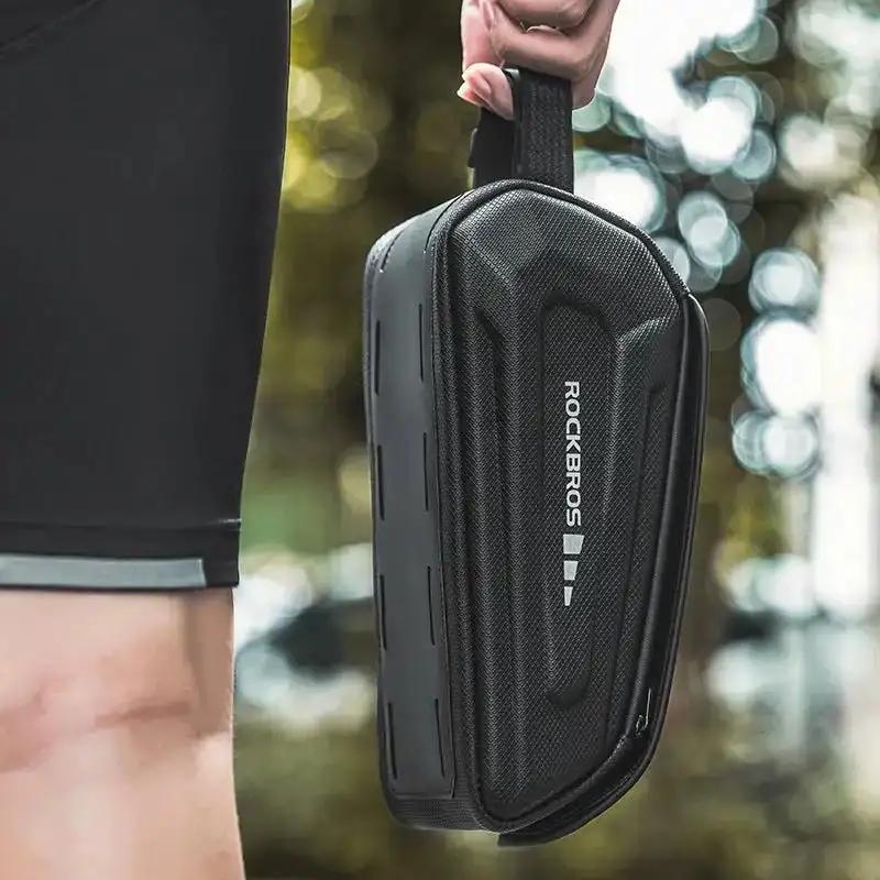 ROCKBROS 1.7L Waterproof Hard Shell Bike Phone Bag – Top Tube Frame Case with TouchscreenEvolveRide