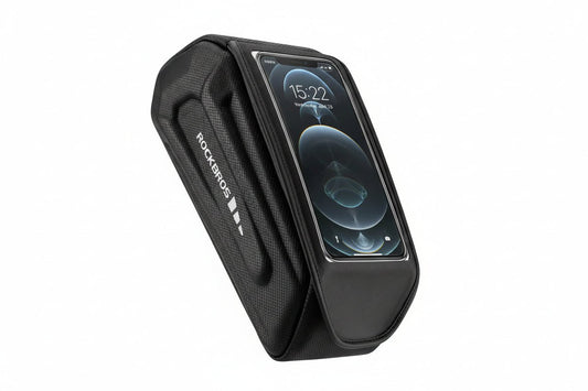 ROCKBROS 1.7L Waterproof Hard Shell Bike Phone Bag – Top Tube Frame Case with TouchscreenEvolveRide
