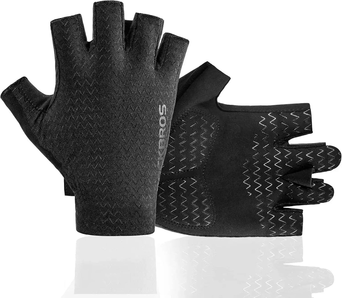 ROCKBROS Half Finger Cycling Gloves – Gel Padded MTB & Road Bike Gloves (Black)EvolveRide