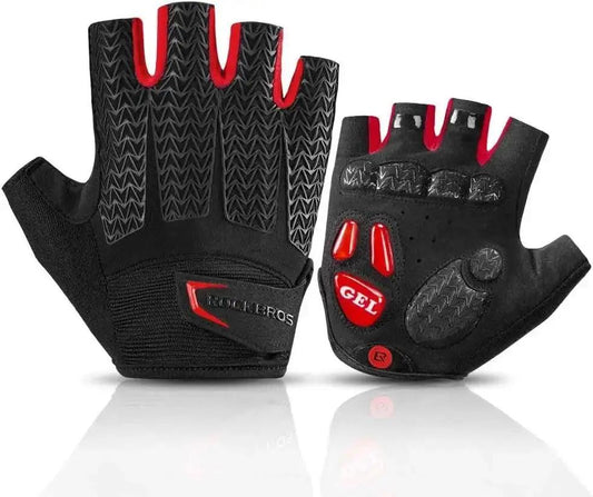 ROCKBROS Winter Cycling Gloves – Half Finger Shock-Absorbing Gel & SBR Pads, Breathable Anti-Slip GlovesEvolveRide
