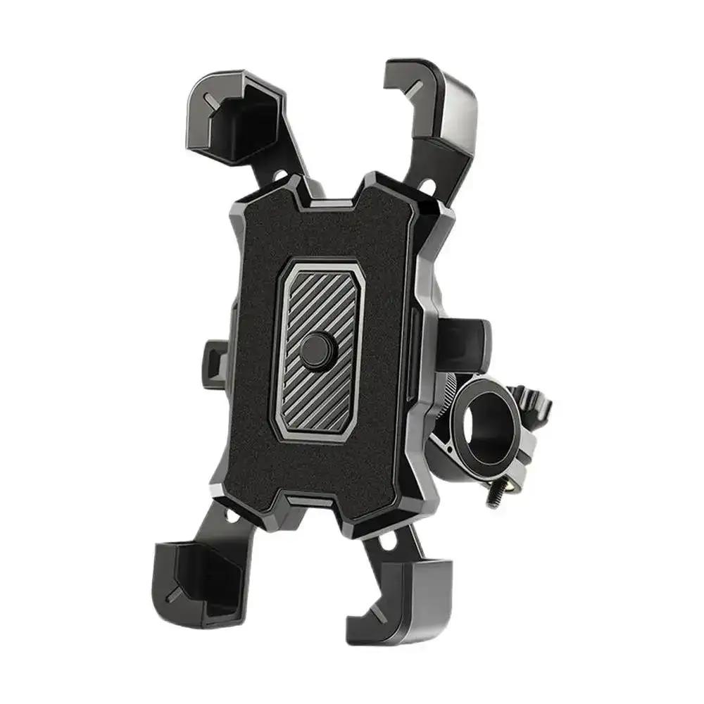 360-degree rotatable bike phone holder, PVC and aluminum alloy, black