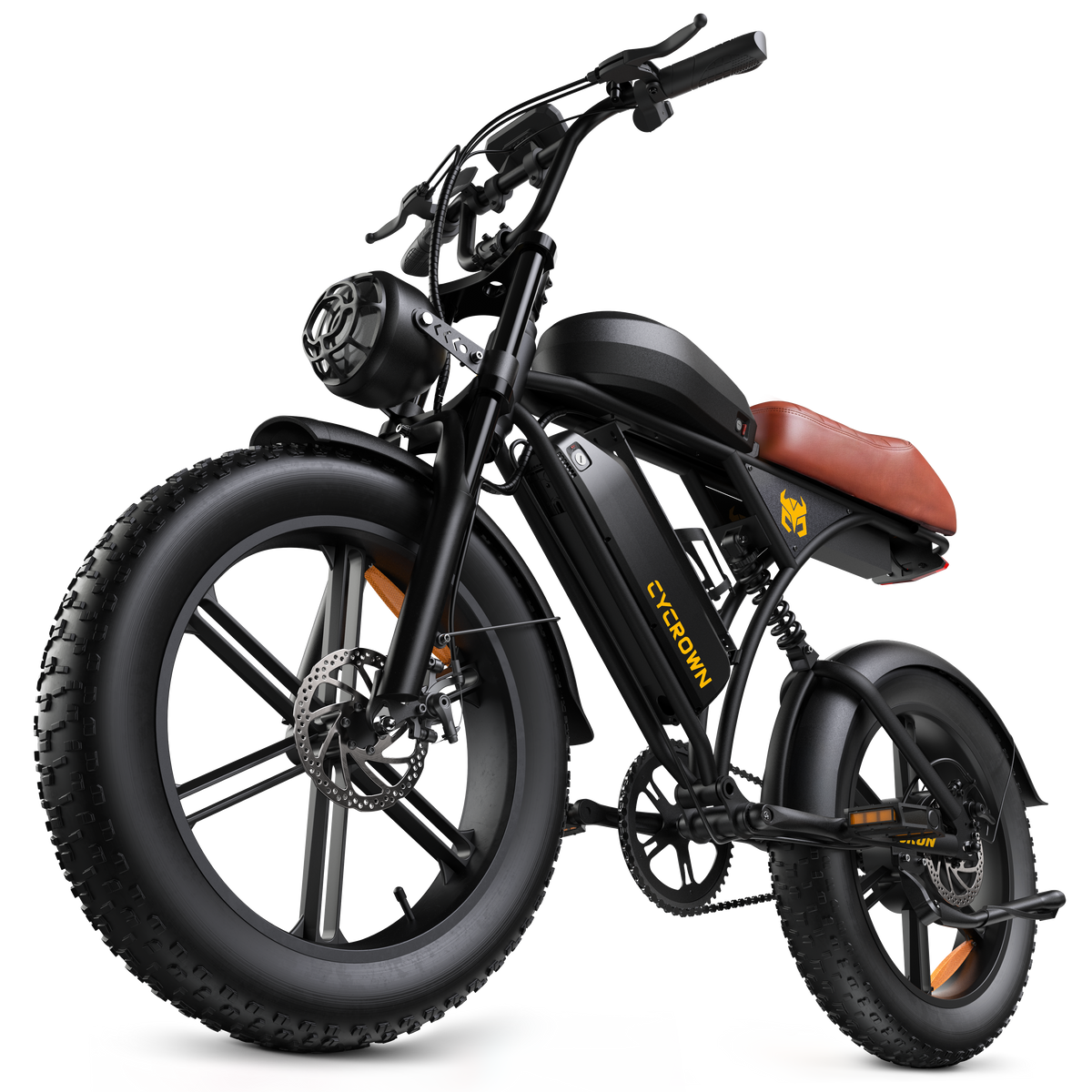 Cycrown Run Plus dual battery e-bike studio shot