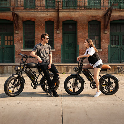 Cycrown Run Plus long-range vintage moped e-bike with dual batteries