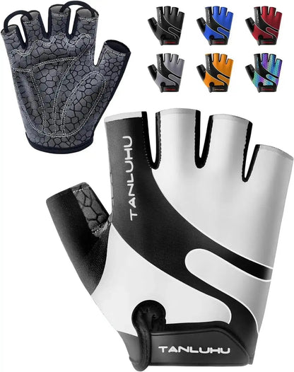 TANLUHU Half Finger Cycling Gloves – Shock-Absorbing Breathable Road & MTB GlovesEvolveRide