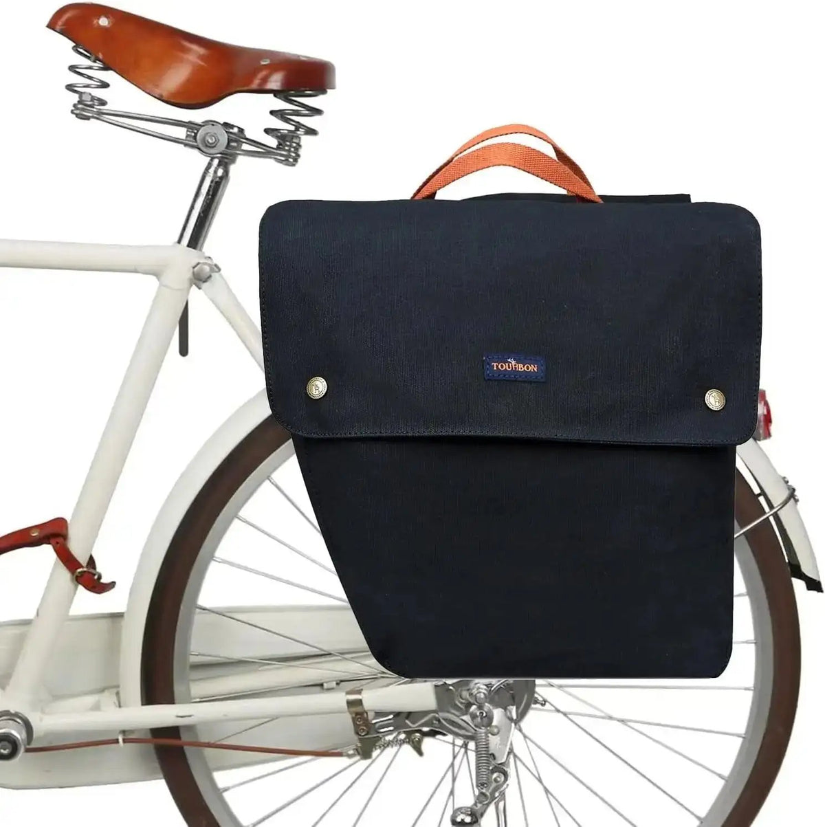 TOURBON Canvas Bike Pannier Bag – Waterproof Roll-Up Rear Rack Saddlebag (24L)EvolveRide