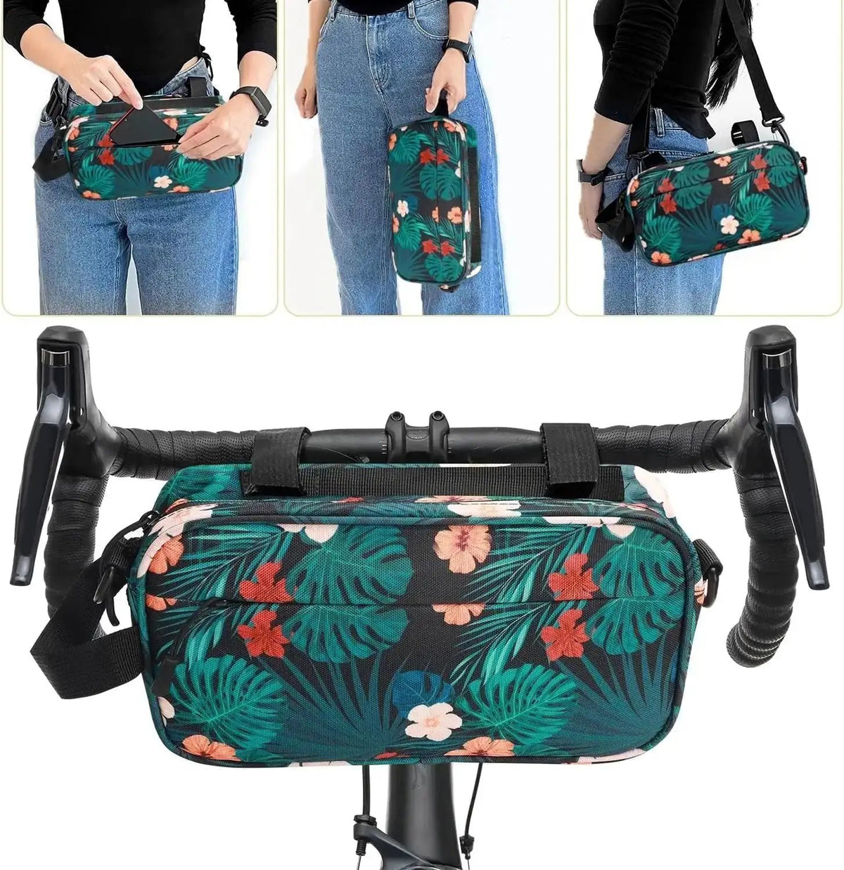 Waterproof Handlebar Bag with Shoulder Strap – 2.5L CapacityEvolveRide