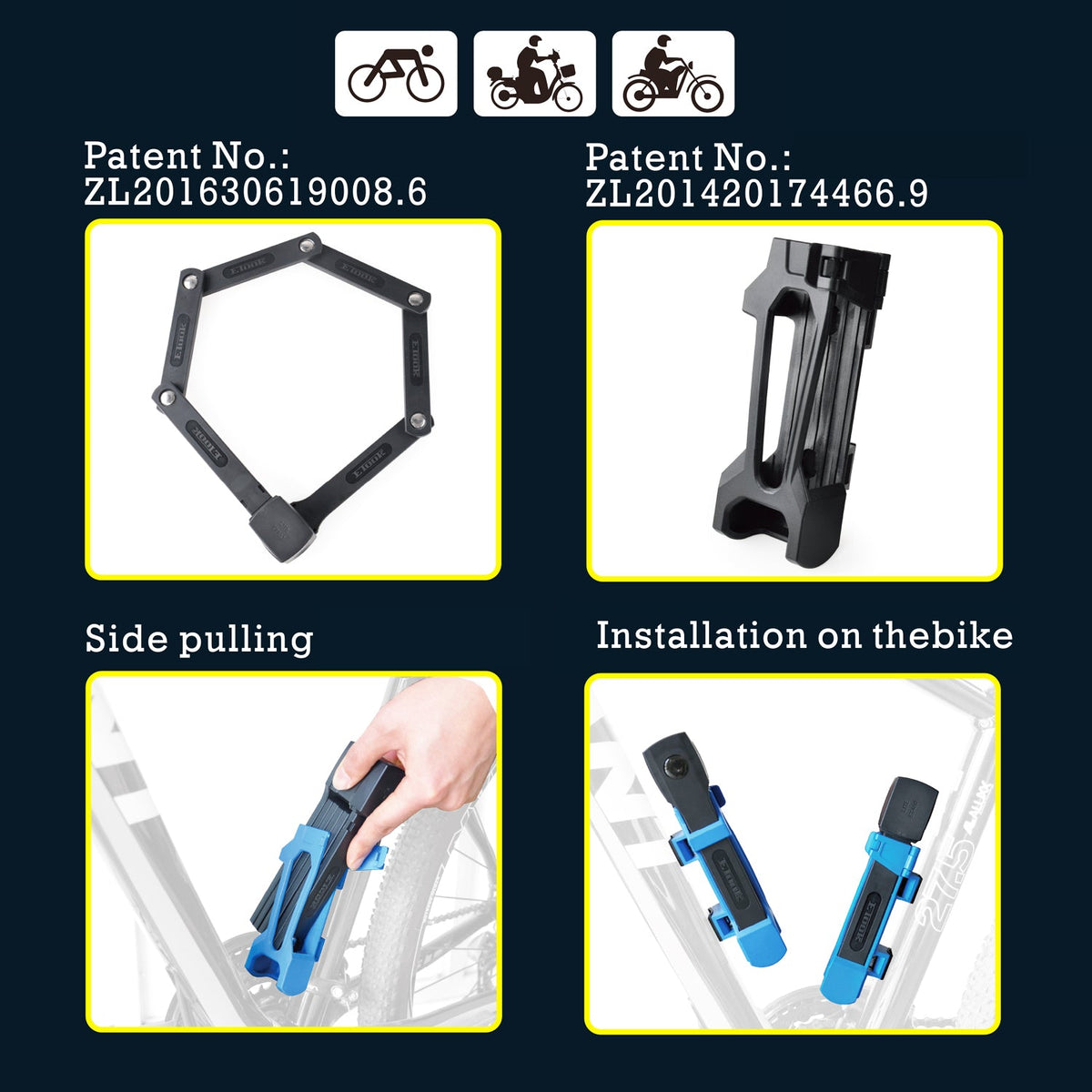 NAKTO Foldable Lock – image 2